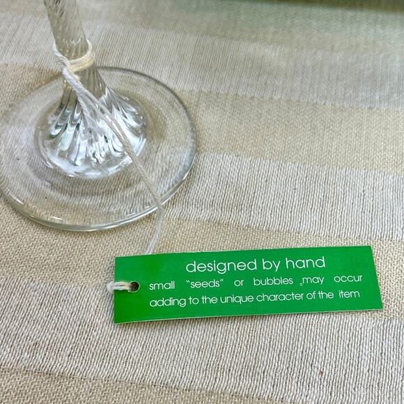 amon Willow Hand Cut Clear Sherry Wine Glasses Twisted Stem Ireland Boxed VTG - Picture 2 of 4